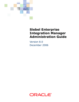 Siebel Enterprise Integration Manager Administration Guide