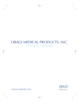 obagi medical products, inc. - Investor Relations Solutions