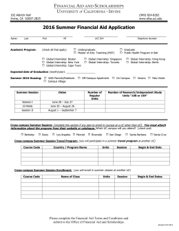 form for summer session application
