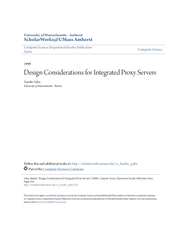Design Considerations for Integrated Proxy Servers