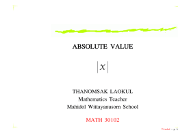 Absolute Value