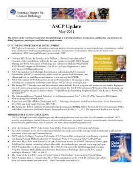 ASCP Update - National Society for Histotechnology