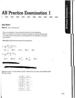 AB Practice Examination 1