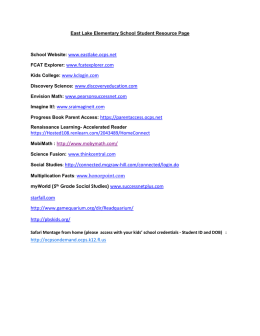 School Website: www.eastlake.ocps.net FCAT Explorer: www