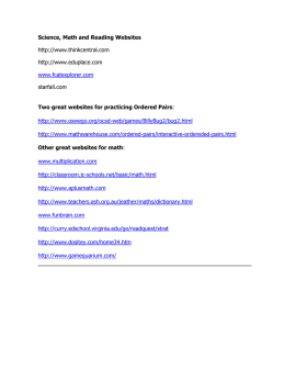 Science, Math and Reading Websites http://www.thinkcentral.com