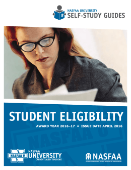 NASFAA Self-Study Guide: Student Eligibility 2016–17