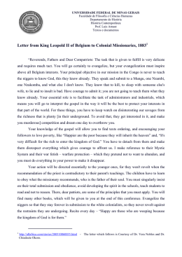 Letter Leopold II to Colonial Missionaries - Fafich