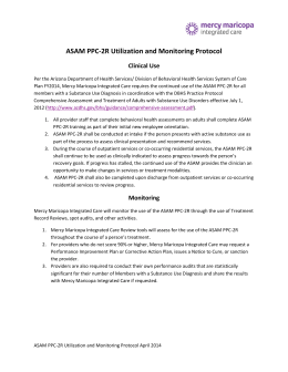 ASAM PPC-2R - Mercy Maricopa Integrated Care