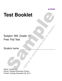 Test Booklet - Grubbs-Math