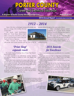 Annual Report 2014 - porter county career and technical education