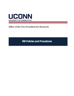 IRB Policies and Procedures - Office of the Vice President for