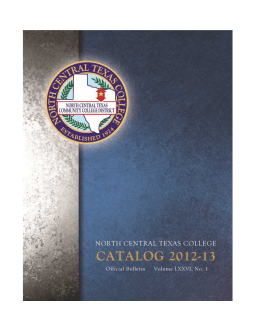 NCTC catalog - NCTC North Central Texas College Catalogs