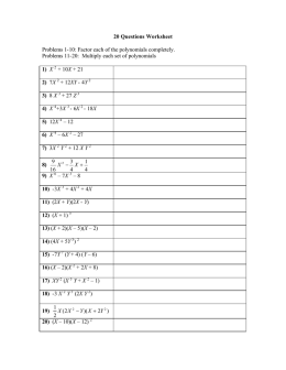 20 Questions Worksheet Problems 1