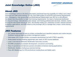 Joint Knowledge Online (JKO)