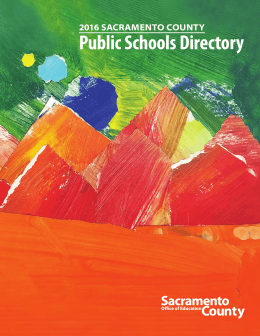 2016 Sacramento County Public Schools Directory