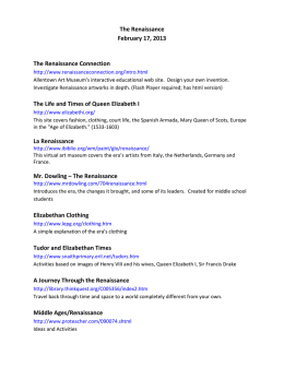 The Renaissance February 17, 2013 The