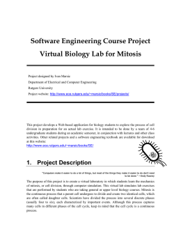 Software Engineering Course Project Virtual Biology Lab for