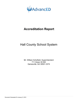 Accreditation Report Hall County School System