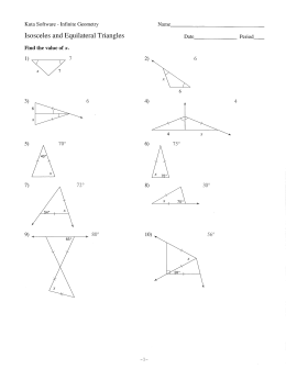 Geometry 4.9A - Isosceles and Equilateral Triangles - math-b