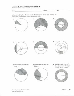 Lesson 8.6 - Any Way You Slice It