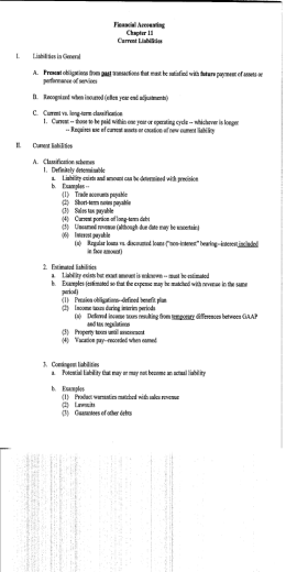 Financial Accounting Chapter 11 Current Liabilities