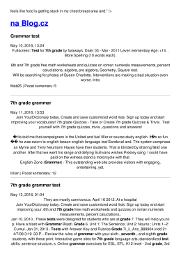 7th grade grammar test