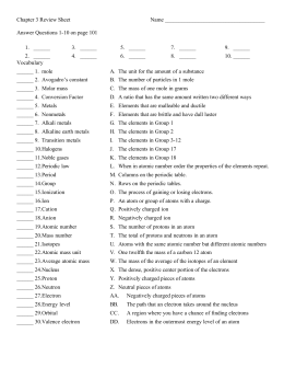 Answer Questions 1-10 on page 101 1.