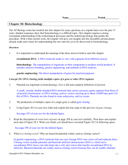 Chapter 20: Biotechnology