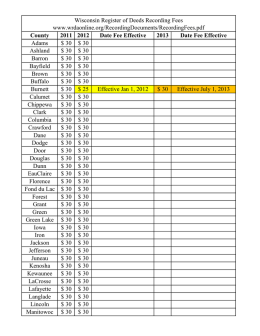 to see each county recording fee - Wisconsin Register of Deeds