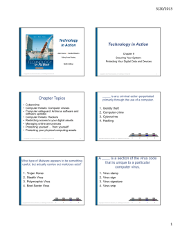Technology in Action Technology in Action Chapter Topics