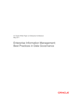 Best Practices in Data Governance - e