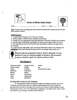 tates of Matter Poster Project