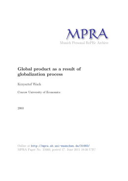 Global product as a result of globalization process