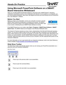 Using Microsoft PowerPoint Software on a SMART Board
