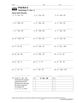 Practice C