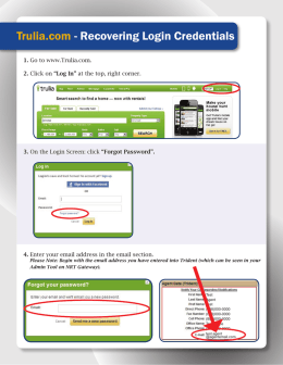 Trulia.com - Recovering Login Credentials