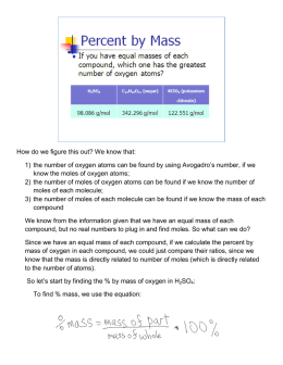 How do we figure this out? We know that: 1) the number of oxygen