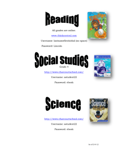 Reading, Social Studies and Science E