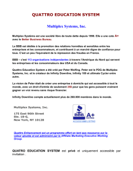 QUATTRO EDUCATION SYSTEM Multiplex Systems, Inc.