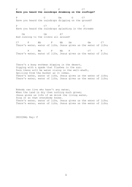 Come and Praise songs (arrangements in the key of F/Dm)