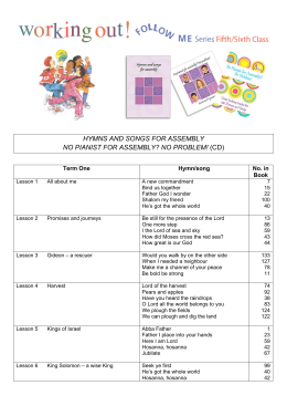 hymns and songs for assembly no pianist for