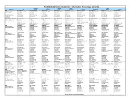 North Dakota University System - Information Technology Contacts