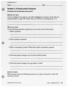 Section 5.4: Fluids under Pressure