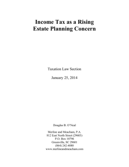 Income Tax as a Rising Estate Planning Concern