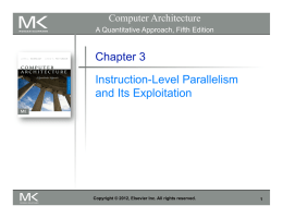 Chapter 3 Instruction-Level Parallelism and Its Exploitation