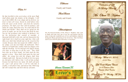 View Funeral Program - The Leevy`s Funeral Home