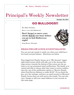 Principal`s Weekly Newsletter