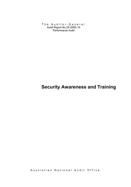 Security Awareness and Training - Australian National Audit Office