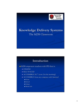 Knowledge Delivery Systems