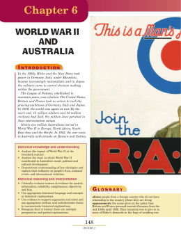 Chapter 6 World War II and Australia